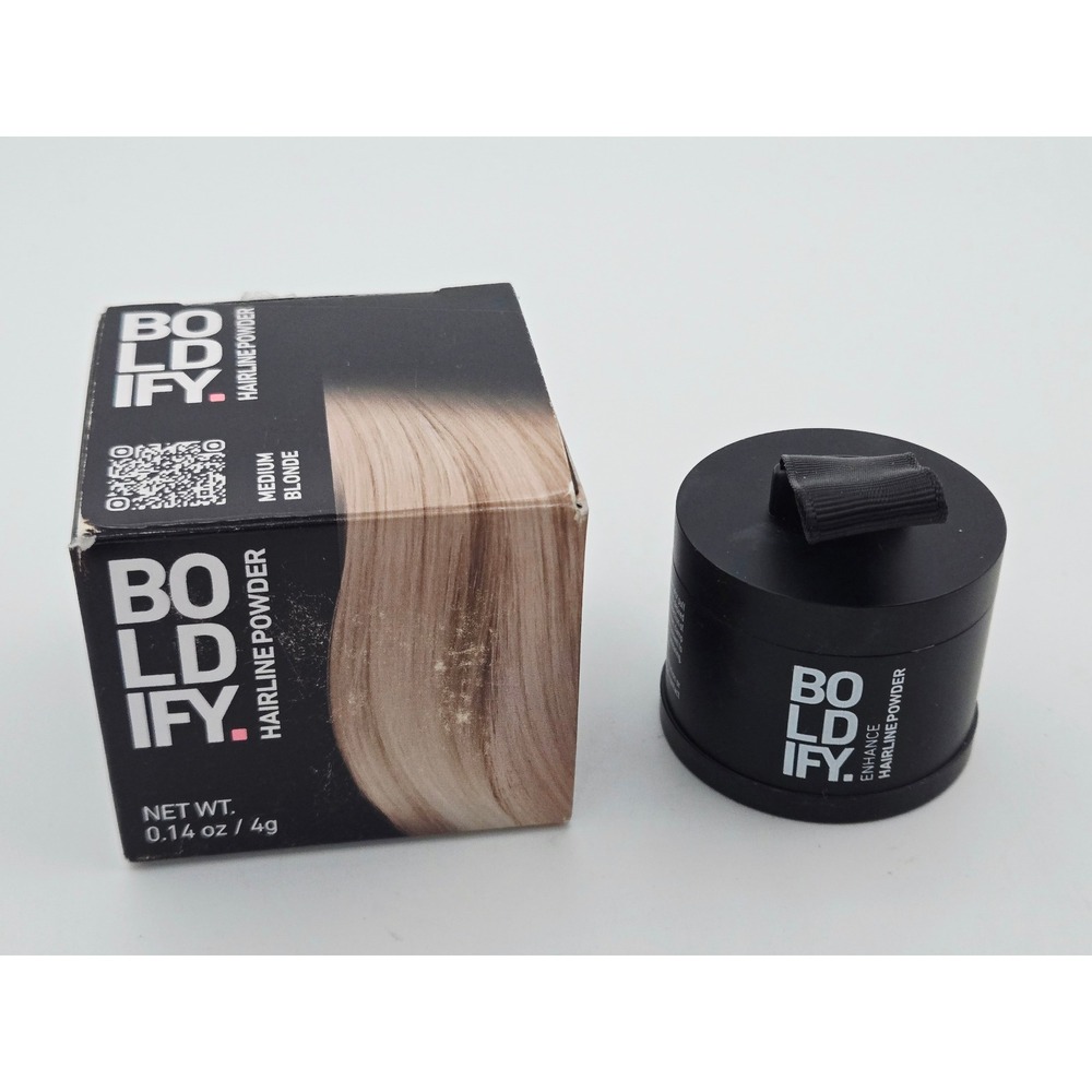 Boldify Enhance Hairline Powder Medium Blonde 4g Root Touch Up Water Resistant